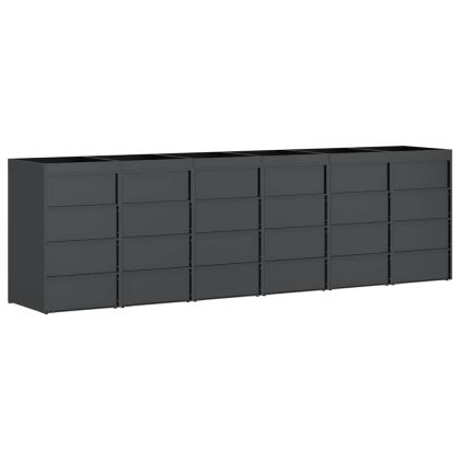 Контейнер за съхранение на 3 коша Антрацит