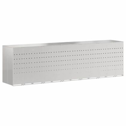 Контейнер за съхранение на 3 коша Сребрист