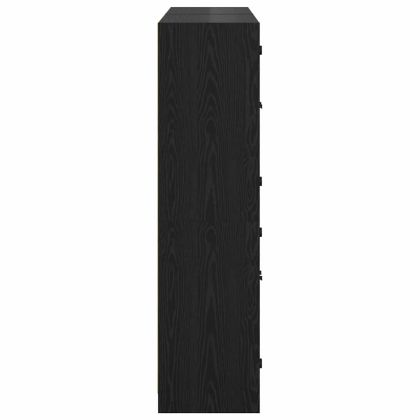 Висок шкаф 2 pcs Черния дъб 136 x 37 x 142 см Инженерно дърво