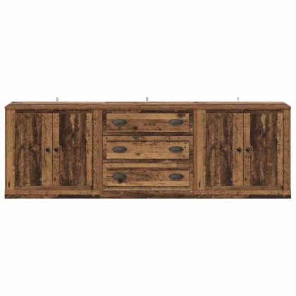 Скейдбордове с чекмедже 3 pcs Черния дъб 210 x 35,5 x 67,5 см