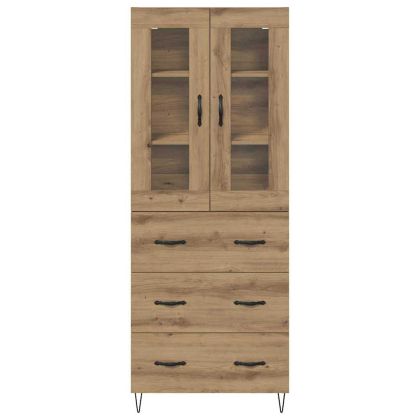 Висок шкаф с чекмедже Дъб 69,5 x 34 x 180 см Инженерно дърво