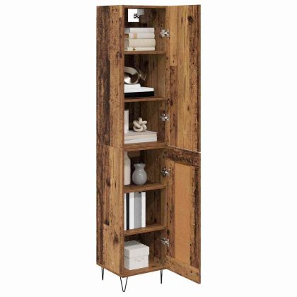 Висок шкаф Старо дърво 69,5 x 34 x 180 см Инженерно дърво