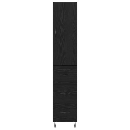 Висок шкаф Черния дъб 69,5 x 34 x 180 см Инженерно дърво
