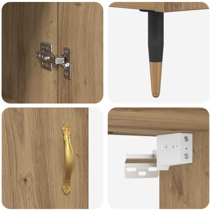 Висок шкаф Дъб 69,5 x 34 x 180 см Инженерно дърво