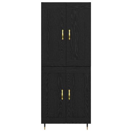 Висок шкаф Черния дъб 69,5 x 34 x 180 см Инженерно дърво
