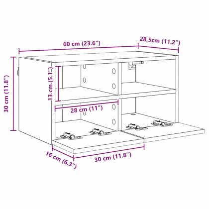 Стойки за телевизор 4 pcs Старо дърво Инженерно дърво