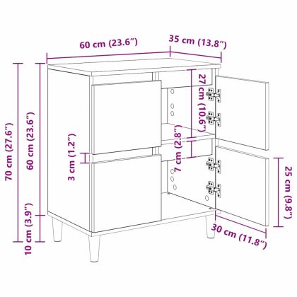 Скейдбордове 3 pcs Дъб 60 x 35 x 70 cm Инженерно дърво