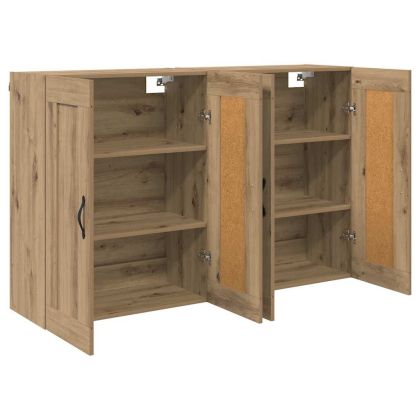 Стенно монтиран шкаф 2 pcs Дъб 69,5 x 34 x 90 см