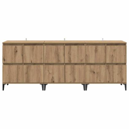 Скейдбордове 3 pcs Дъб 60 x 35 x 70 cm Инженерно дърво