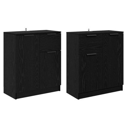 Скейдбордове 2 pcs Черния дъб 60 x 30 x 70 см Инженерно дърво