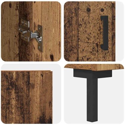 Висок шкаф Старо дърво 34,5 x 34 x 180 см Инженерно дърво