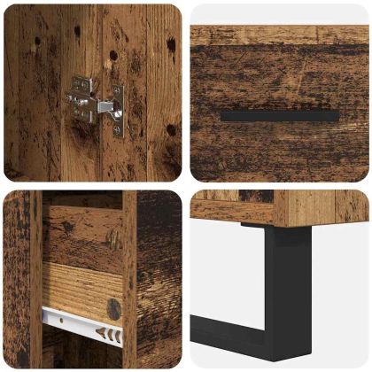 Висок шкаф Старо дърво 34,5 x 34 x 180 см Инженерно дърво