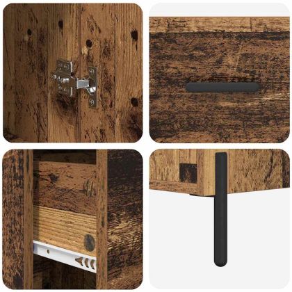 Висок шкаф Старо дърво 34,5 x 34 x 180 см Инженерно дърво