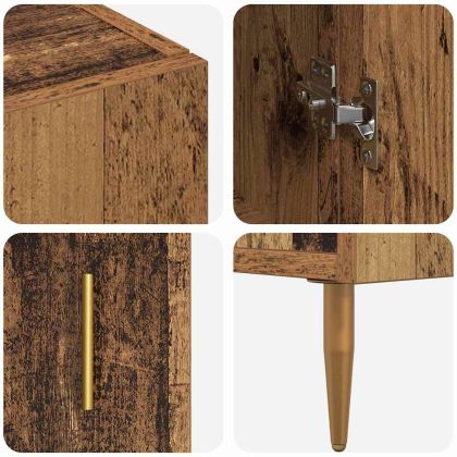 Висок шкаф Старо дърво 69,5 x 34 x 180 см Инженерно дърво