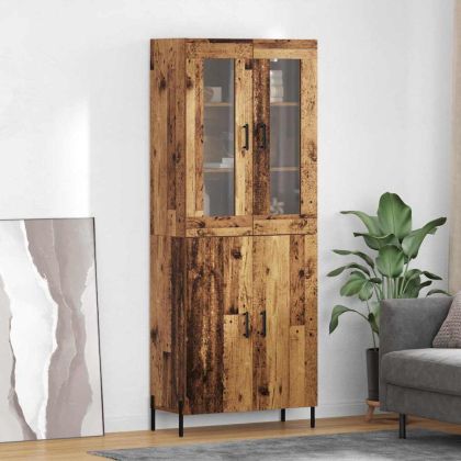 Висок шкаф Старо дърво 69,5 x 34 x 180 см Инженерно дърво
