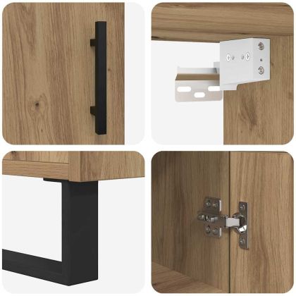 Висок шкаф Дъб 34,5 x 34 x 180 см Инженерно дърво