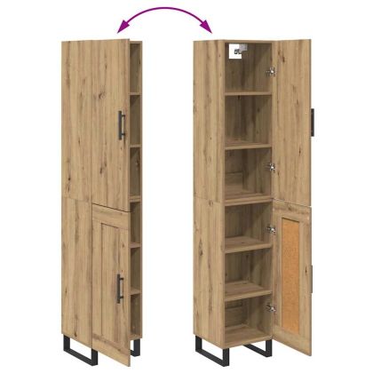 Висок шкаф Дъб 34,5 x 34 x 180 см Инженерно дърво