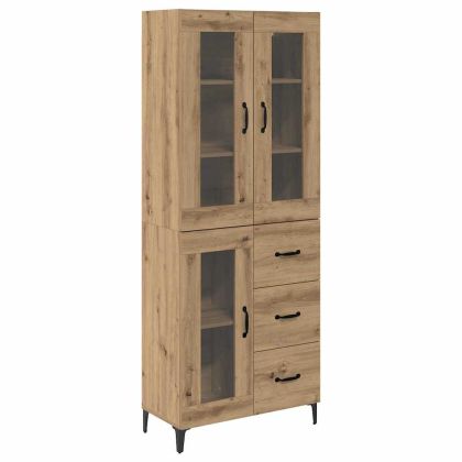 Висок шкаф с чекмедже Дъб 69,5 x 34 x 180 см Инженерно дърво