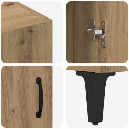 Висок шкаф Дъб 69,5 x 34 x 180 см Инженерно дърво