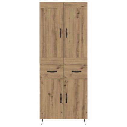Висок шкаф с чекмедже Дъб 69,5 x 34 x 180 см Инженерно дърво