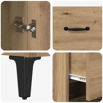 Висок шкаф с чекмедже Дъб 69,5 x 34 x 180 см Инженерно дърво