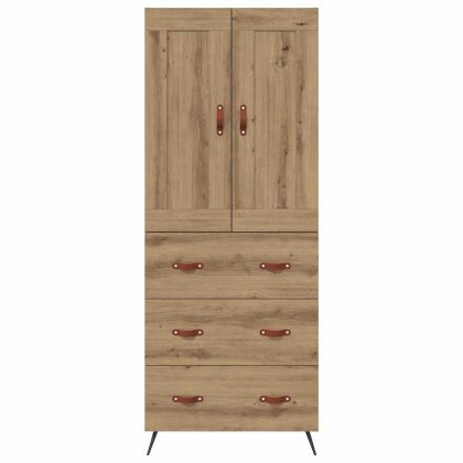 Висок шкаф с чекмедже Дъб 69,5 x 34 x 180 см Инженерно дърво