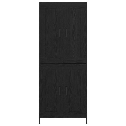 Висок шкаф 2 pcs Черния дъб Инженерно дърво