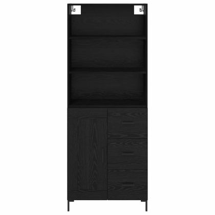 Висок шкаф Черния дъб 69,5 x 34 x 180 см Инженерно дърво