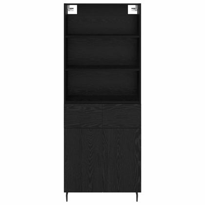 Висок шкаф с чекмедже Черния дъб 69,5 x 34 x 180 см