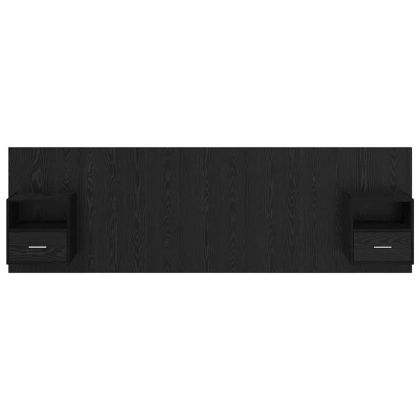 Табла с шкаф с чекмедже с рафт 3 pcs Черния дъб Инженерно дърво