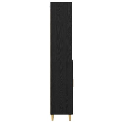 Висок шкаф Черния дъб 69,5 x 34 x 180 см Инженерно дърво