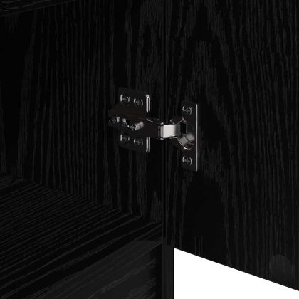 Служебен шкаф с чекмедже 3 pcs Черен дъб Инженерно дърво