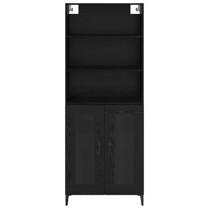 Висок шкаф Черния дъб 69,5 x 34 x 180 см Инженерно дърво