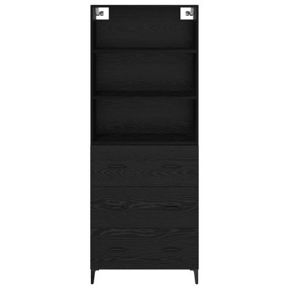 Висок шкаф Черния дъб 69,5 x 34 x 180 см Инженерно дърво