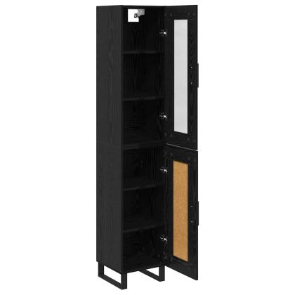 Висок шкаф Черния дъб 69,5 x 34 x 180 см Инженерно дърво