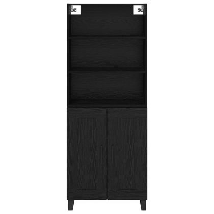 Висок шкаф Черния дъб 69,5 x 34 x 180 см Инженерно дърво