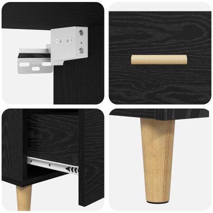 Висок шкаф Черния дъб 69,5 x 34 x 180 см Инженерно дърво