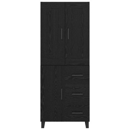 Висок шкаф Черния дъб 69,5 x 34 x 180 см Инженерно дърво