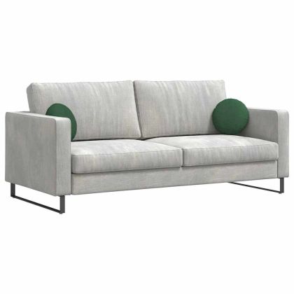 Възглавници за седалки 2 pcs Тъмен зелен Ø 30 cm