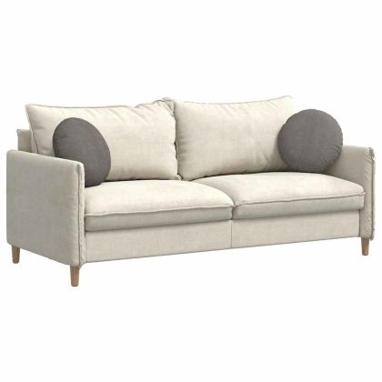 Възглавници за седалки 2 pcs Светлосиво Ø 40 cm Кордюрова тъкан