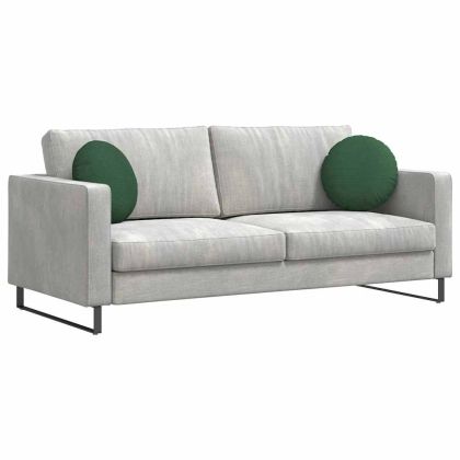 Възглавници за седалки 2 pcs Тъмен зелен Ø 40 cm