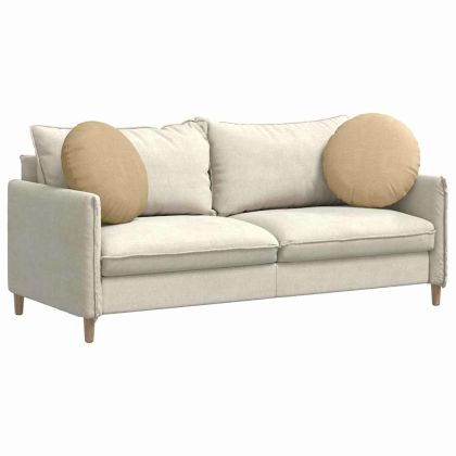 Възглавници за седалки 2 pcs Сивозелен Ø 50 cm Кордюрова тъкан