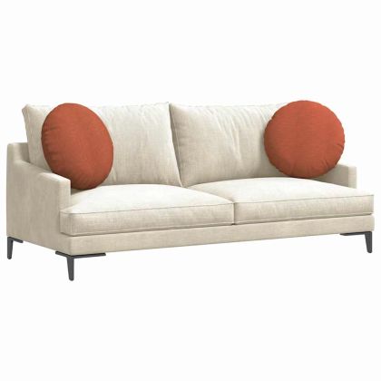 Възглавници за седалки 2 pcs Червено оранжево Ø 50 cm