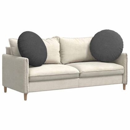 Възглавници за седалки 2 pcs Тъмен сив Ø 60 cm Кордюрова тъкан