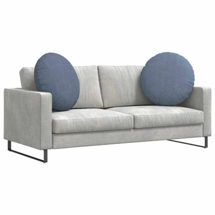 Възглавници за седалки 2 pcs Синьо Ø 60 cm Кордюрова тъкан