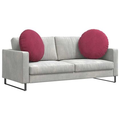 Възглавници за седалки 2 pcs Виненочервен Ø80 x 29 см Кадифе