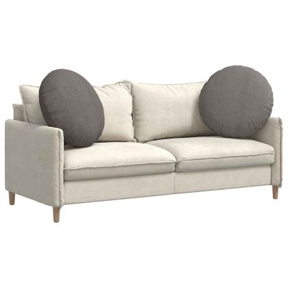 Възглавници за седалки 2 pcs Светлосиво Ø 80 cm Кордюрова тъкан