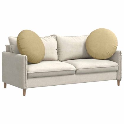 Възглавници за седалки 2 pcs Сивозелен Ø 80 cm Кордюрова тъкан