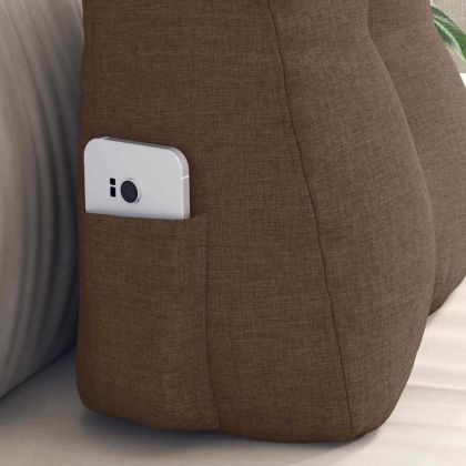 Възглавница за гръб Кафяво 45 x 24 x 50 см текстил