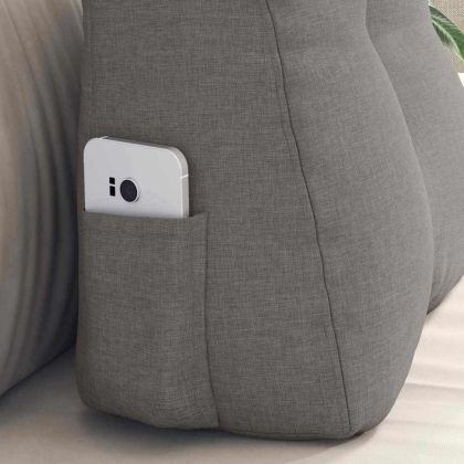 Възглавница за гръб Таупе 45 x 24 x 50 см текстил